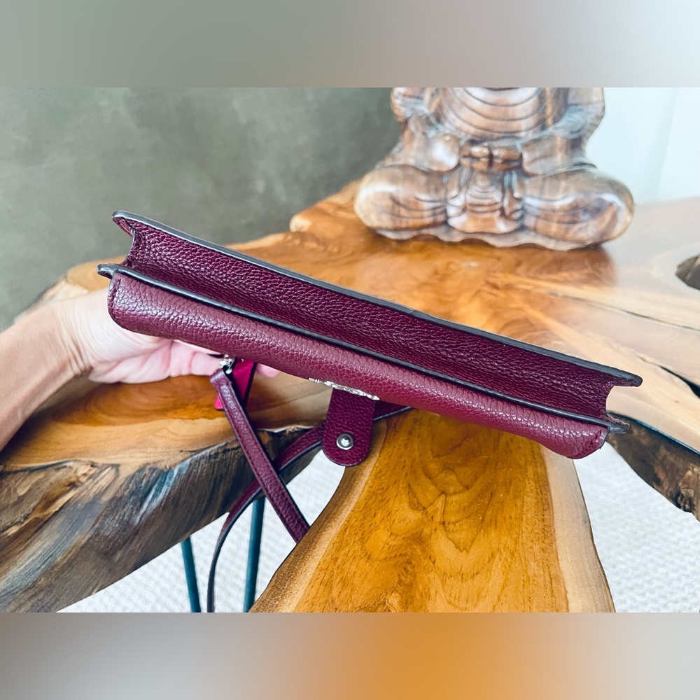 Coach RARE Plum/Fuchsia Leather Crossbody Bag - Picture 14 of 15